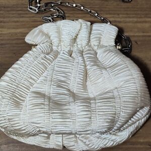 Vintage Clutch Evening Bag, Cream Color.